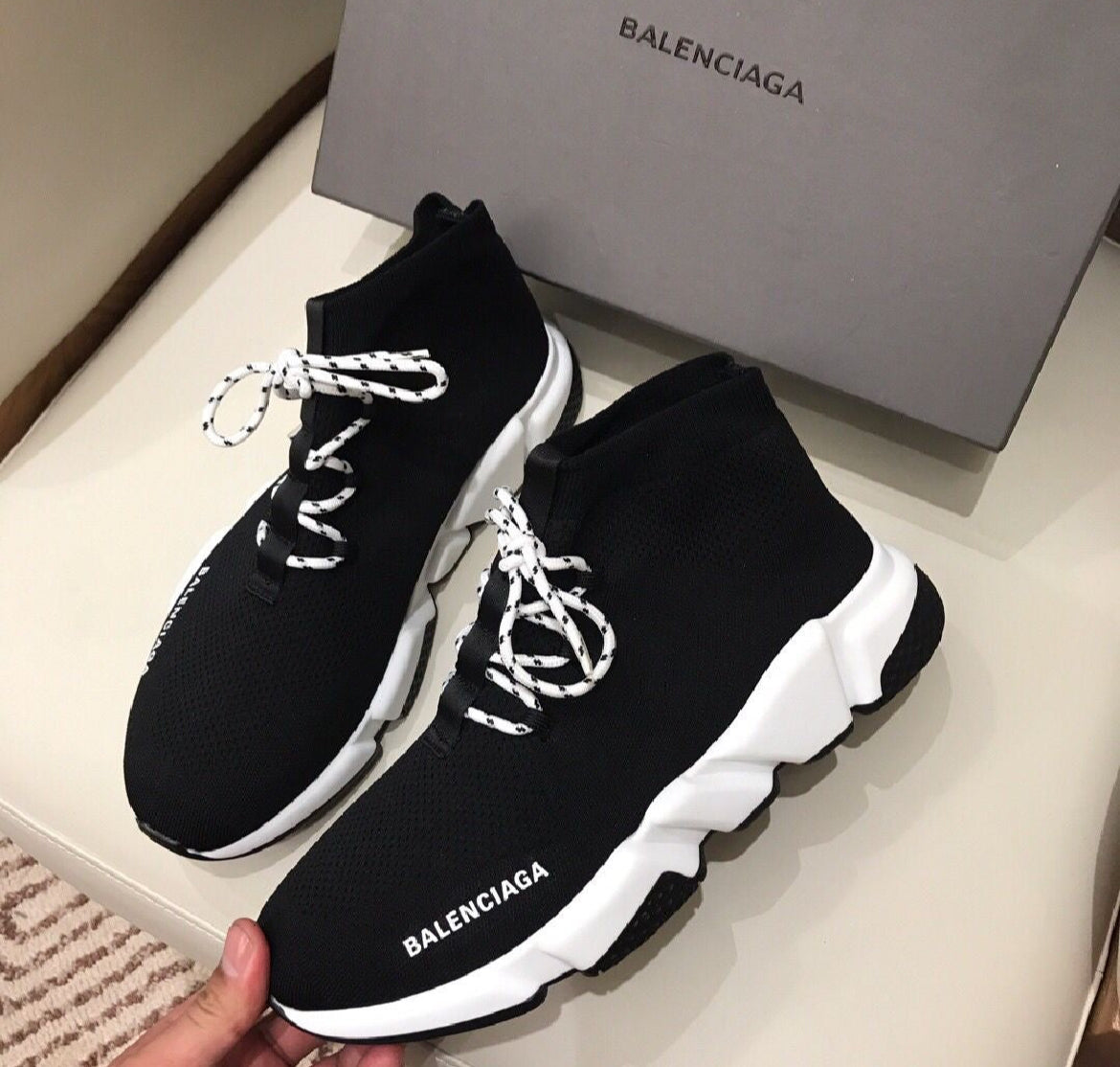 Sock Laced White Sole Runner