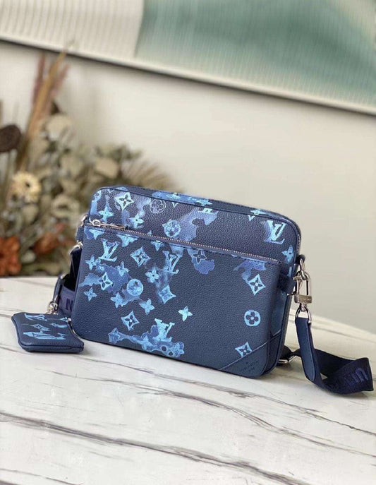 Logo Messenger Bag Blue