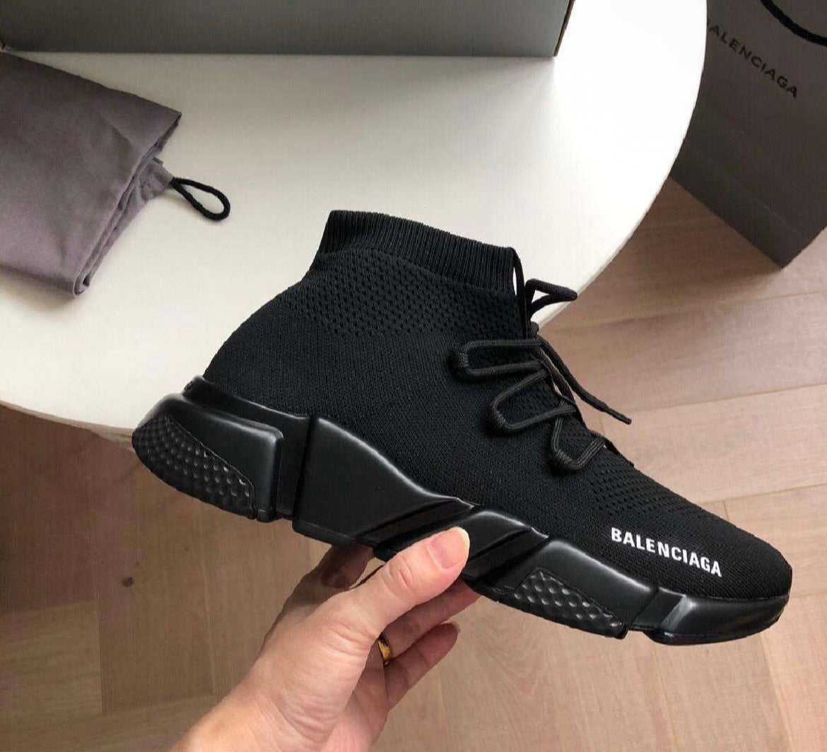 Sock Laced Runner Black