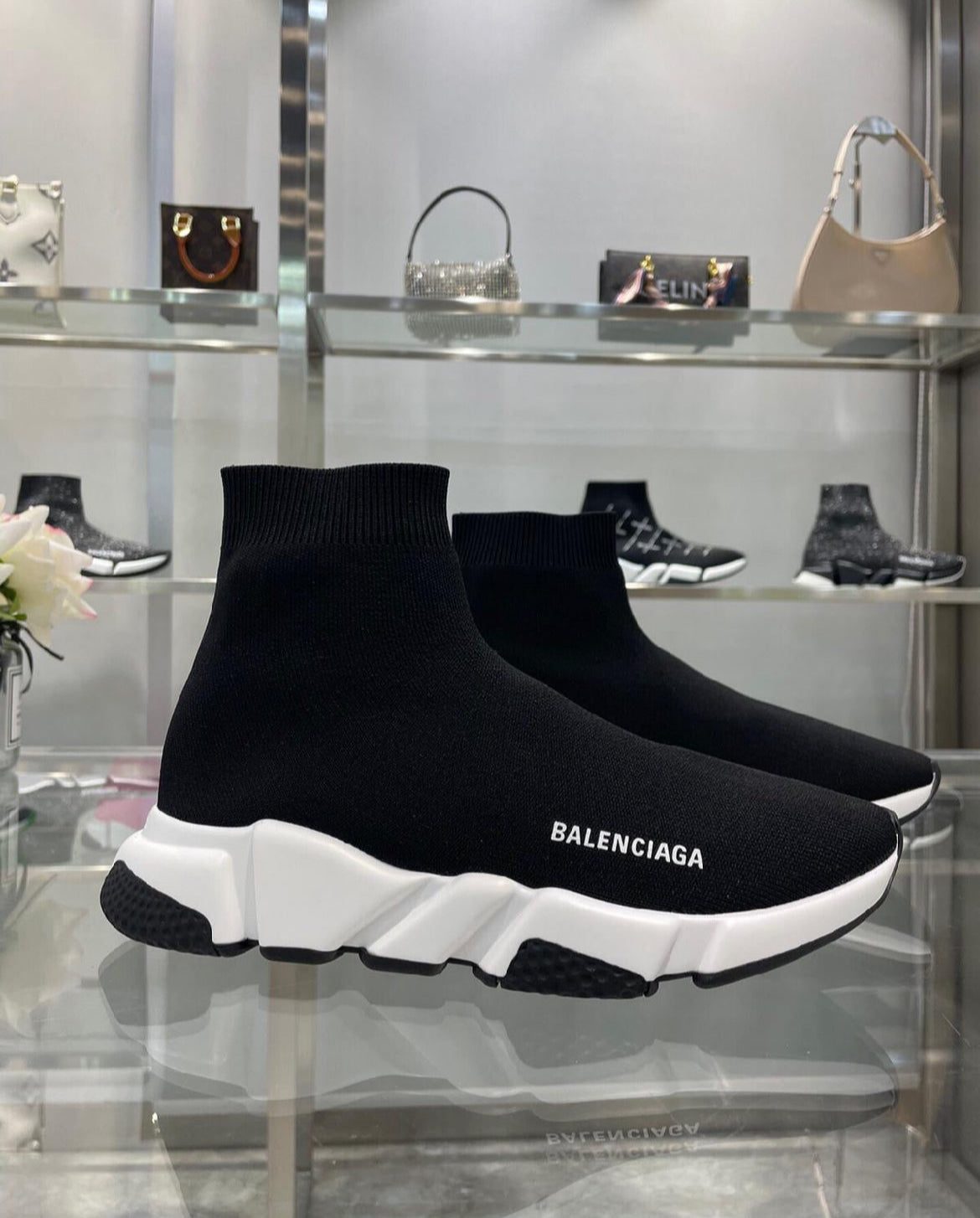 Sock Trainer White Sole